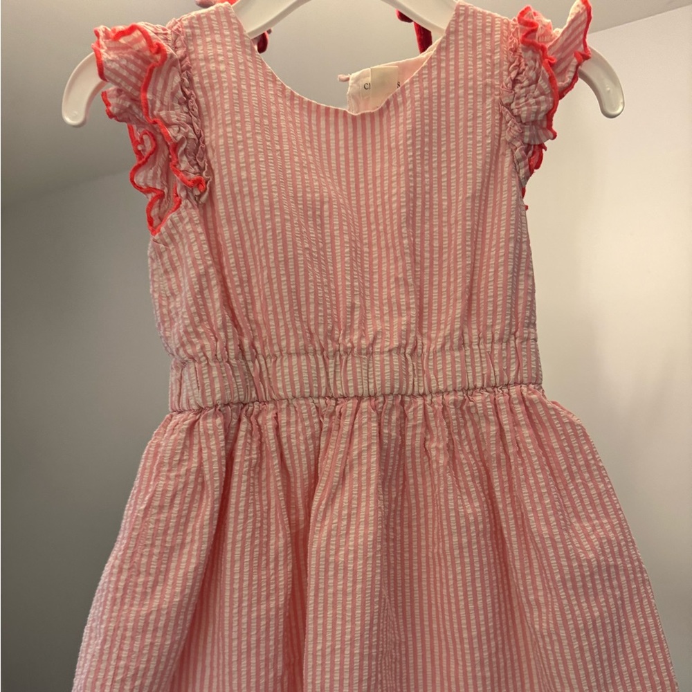 Crew cut Pink Striped sear sucker Kids Dress